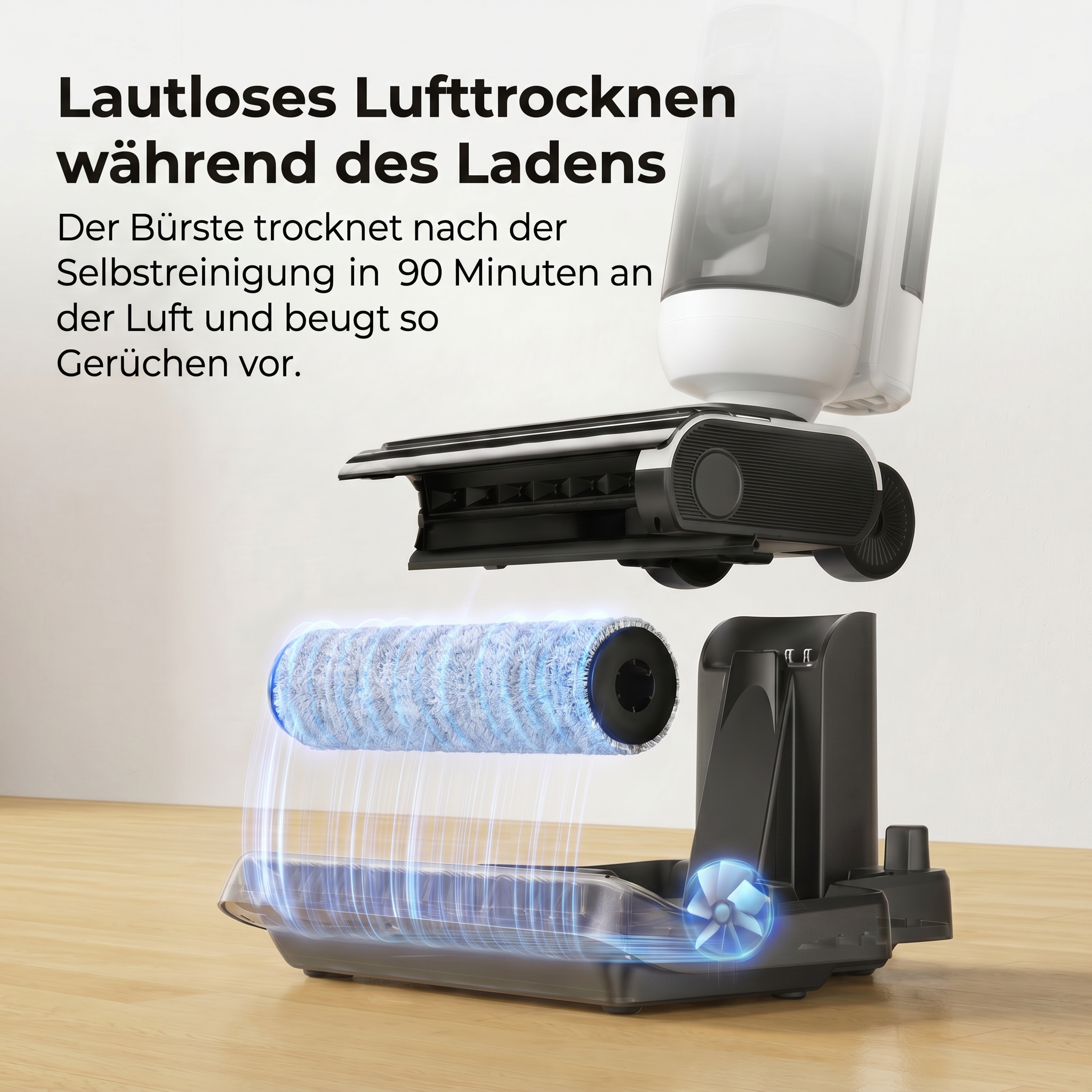 Nass-Trockensauger mit starker Saugkraft: 3 Reinigungsmodi, 48 Min Laufzeit & leiser Betrieb unter 65 dB