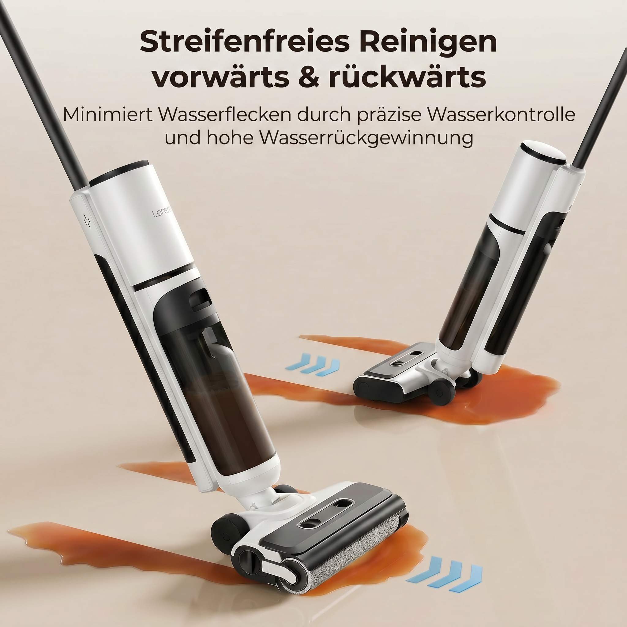 Nass-Trockensauger mit starker Saugkraft: 3 Reinigungsmodi, 48 Min Laufzeit & leiser Betrieb unter 65 dB